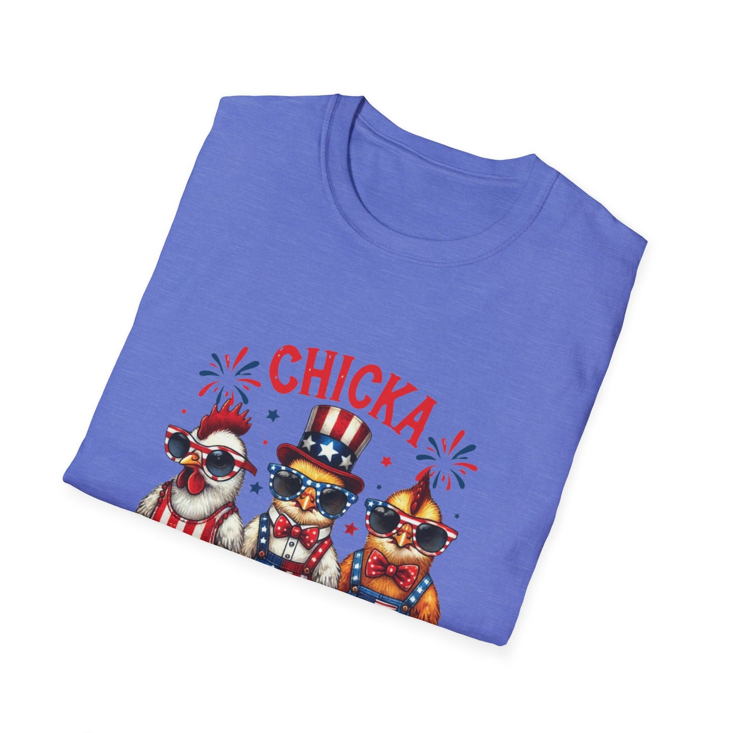 Chicka Boom Boom T-Shirt — Patriotic Trio Chickens 4th of July Tee