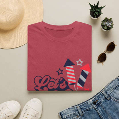 Let's Get Lit Fireworks T-Shirt — 4th of July Patriotic Party Tee