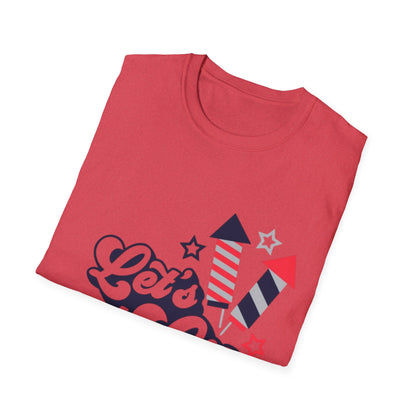Let's Get Lit Fireworks T-Shirt — 4th of July Patriotic Party Tee