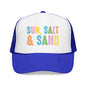 Sun, Salt & Sand Trucker Hat — Colorful Beach Foam Cap