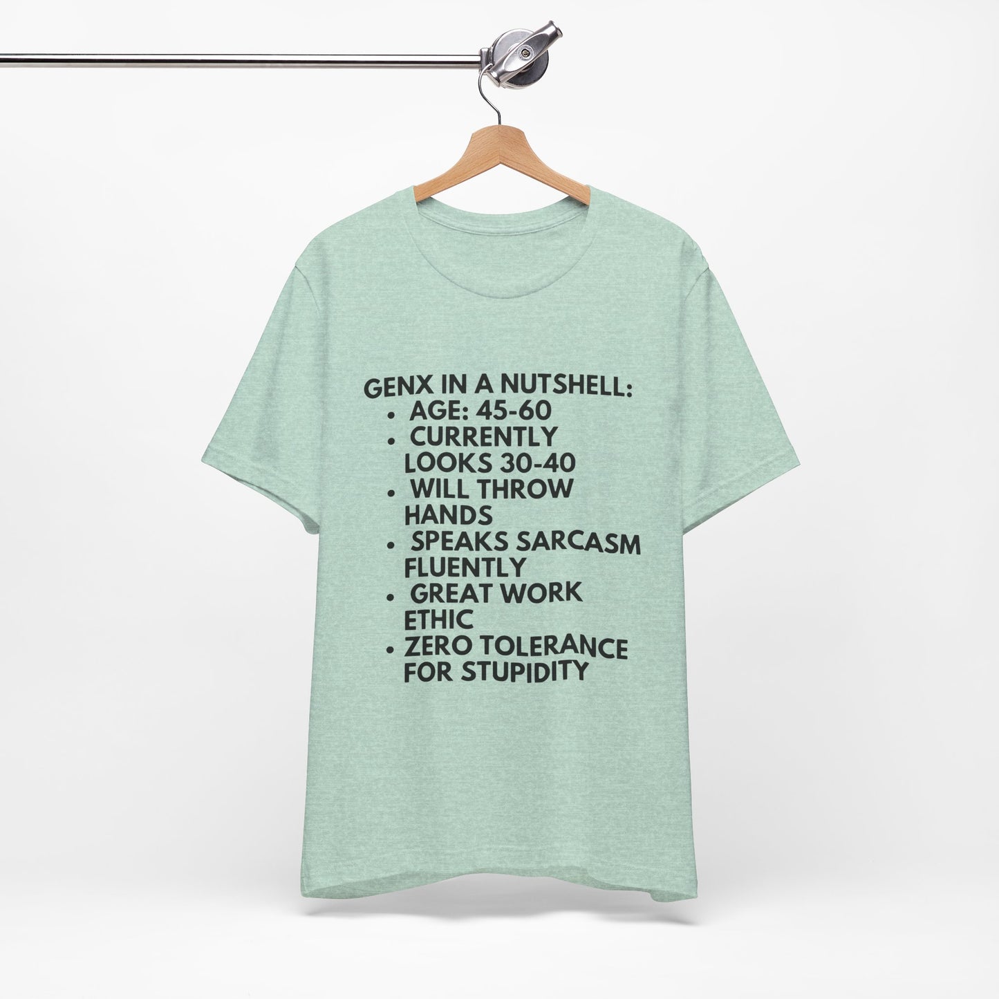 Gen X In A Nutshell Tee — Funny Vintage GenX Humor T-Shirt