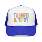 Tanned & Tipsy Trucker Hat — Colorful Summer Foam Cap