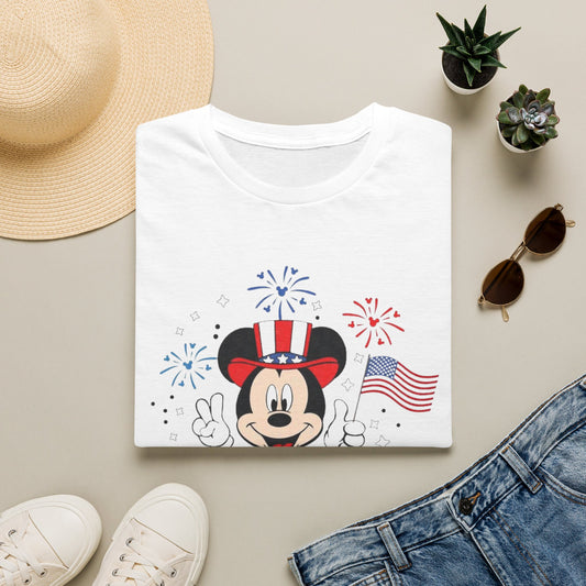 Patriotic Mickey USA T-Shirt — Fourth of July Fireworks Tee
