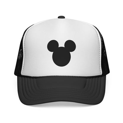 Mouse Silhouette Trucker | Black White Minimalist Cap