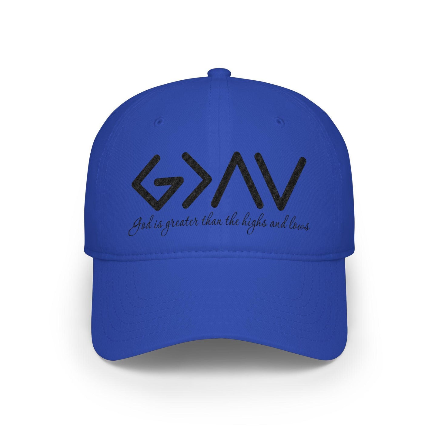 God Is Greater Baseball Cap: Cotton, Adjustable Velcro
