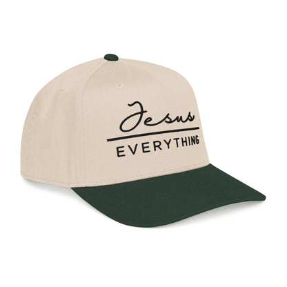 Jesus over Everything Baseball Cap - Structured Snapback with Embroidered Front