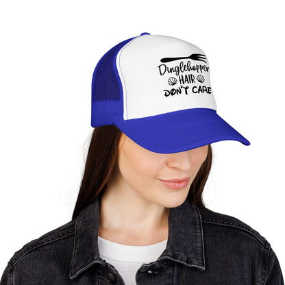 Dinglehopper Hair Don't Care; Trucker style hat