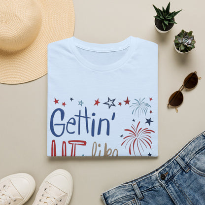 Gettin' Lit Like It's 1776 T-Shirt — Patriotic 4th of July Fireworks Tee