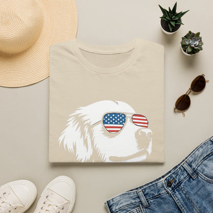 Patriotic Dog Tee — ‘Merica Sunglasses American Flag T-Shirt