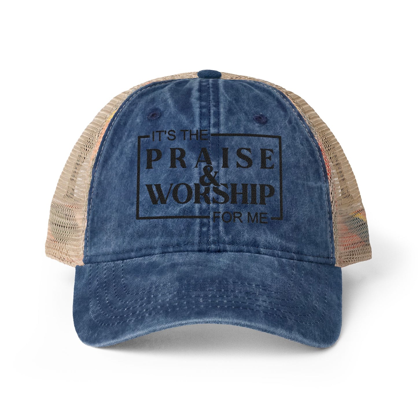 It's Praise and Worship | Women's Washed Mesh-Back Cap