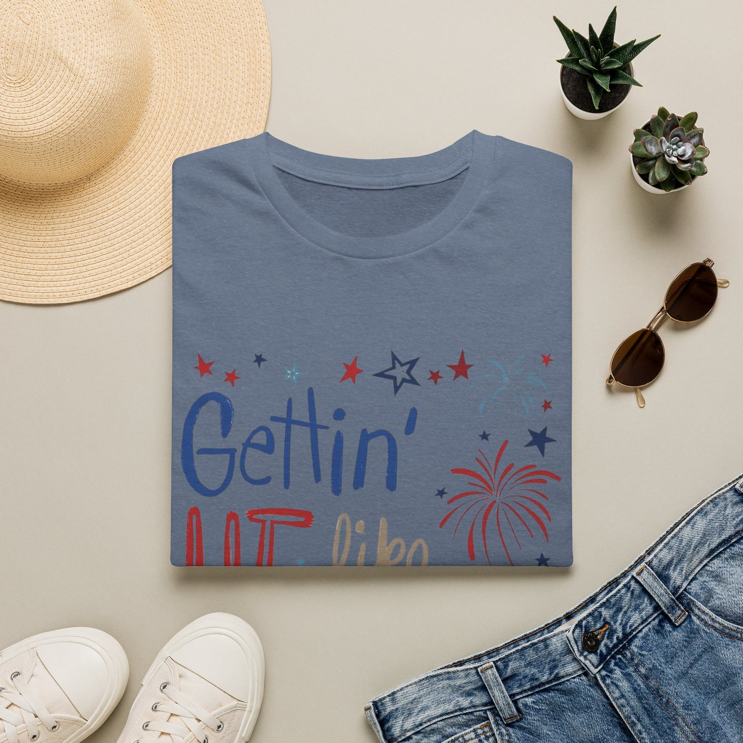 Gettin' Lit Like It's 1776 T-Shirt — Patriotic 4th of July Fireworks Tee