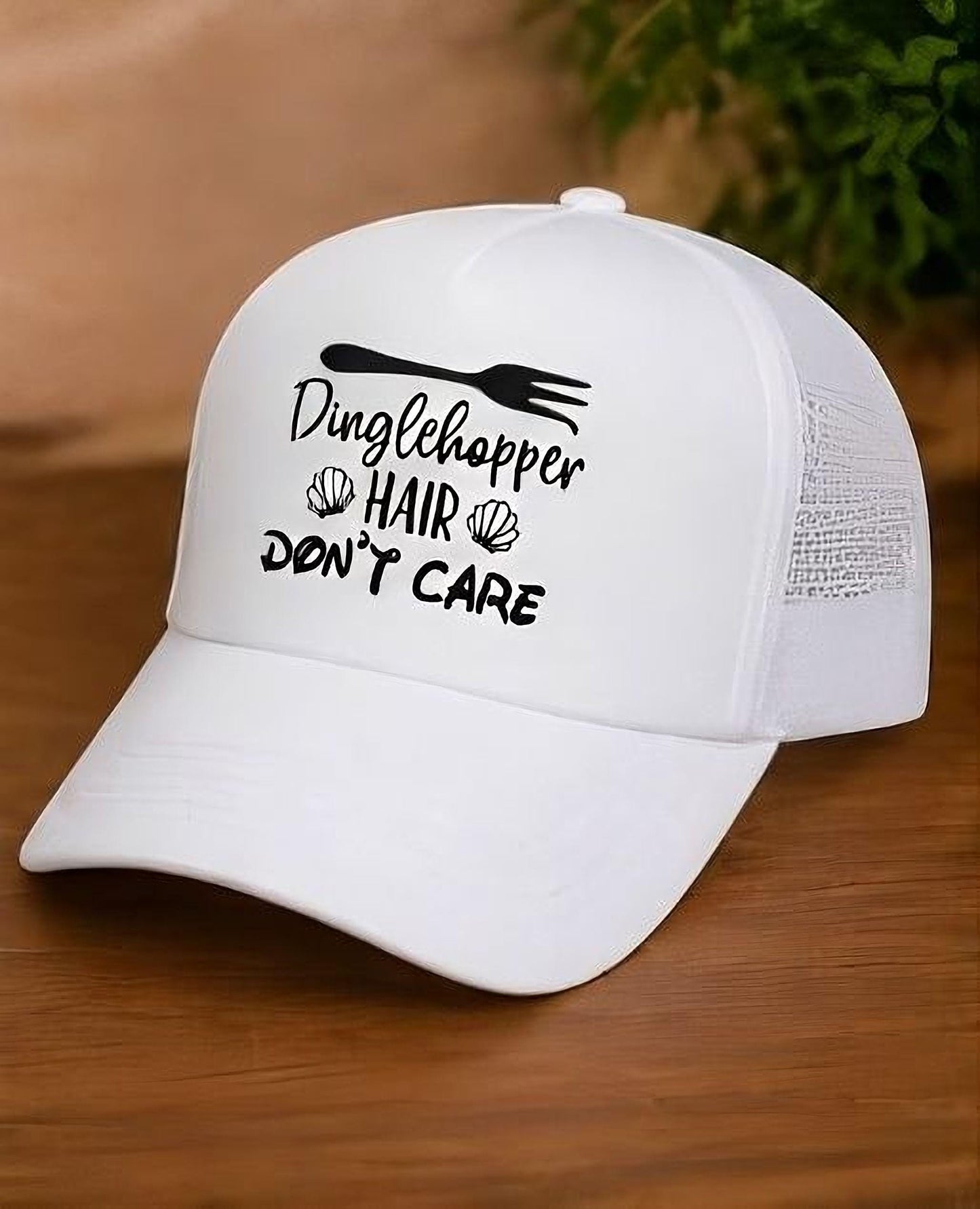 Dinglehopper Hair Don't Care Trucker style hat