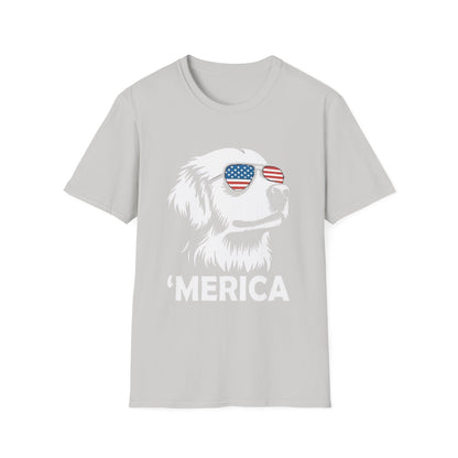 Patriotic Dog Tee — ‘Merica Sunglasses American Flag T-Shirt