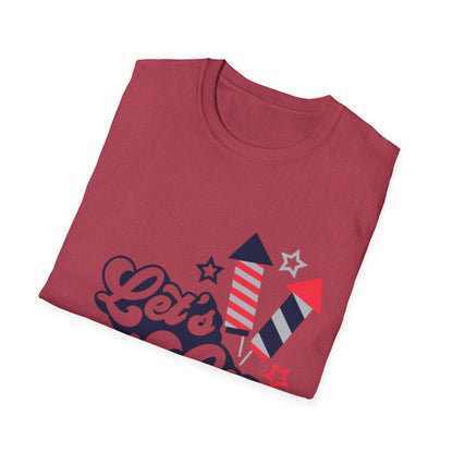 Let's Get Lit Fireworks T-Shirt — 4th of July Patriotic Party Tee