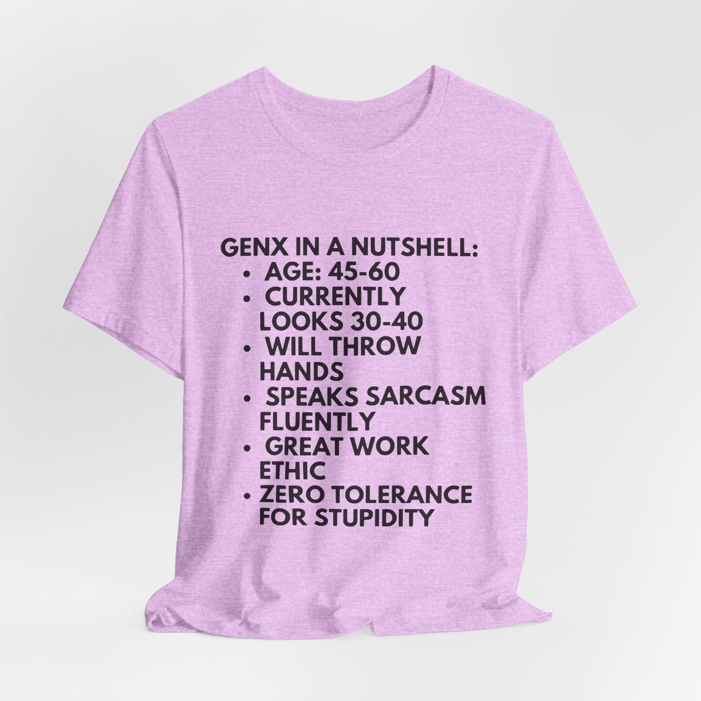 Gen X In A Nutshell Tee — Funny Vintage GenX Humor T-Shirt