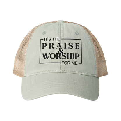 It's Praise and Worship | Women's Washed Mesh-Back Cap