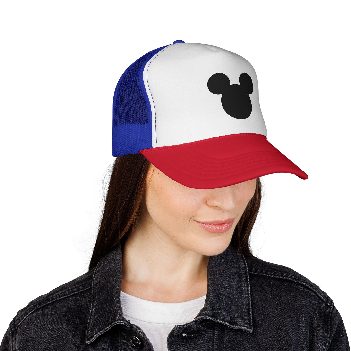 Mouse Silhouette Trucker | Black White Minimalist Cap