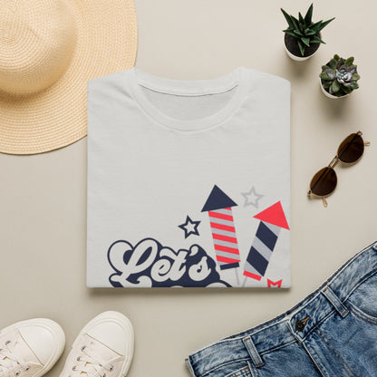 Let's Get Lit Fireworks T-Shirt — 4th of July Patriotic Party Tee