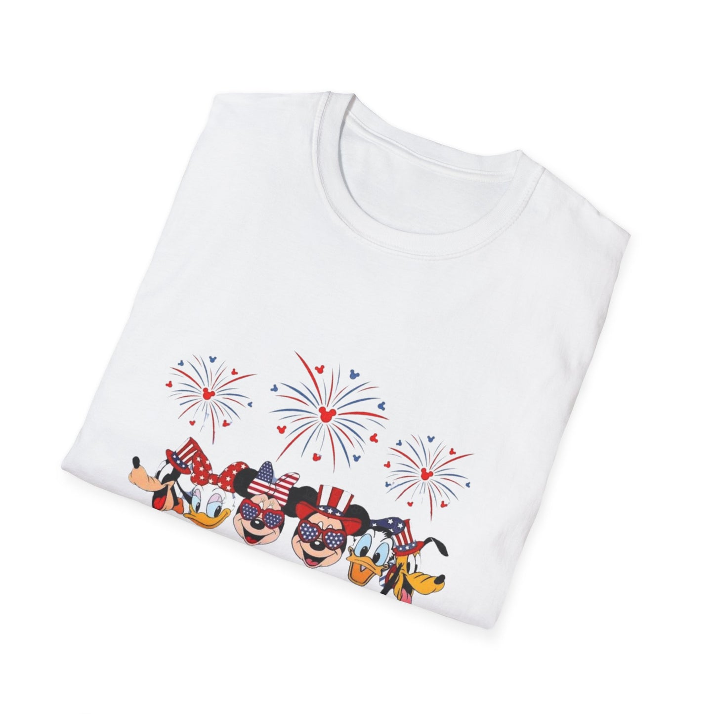 4th of July Graphic T-Shirt — Patriotic Fireworks & USA Icons Tee