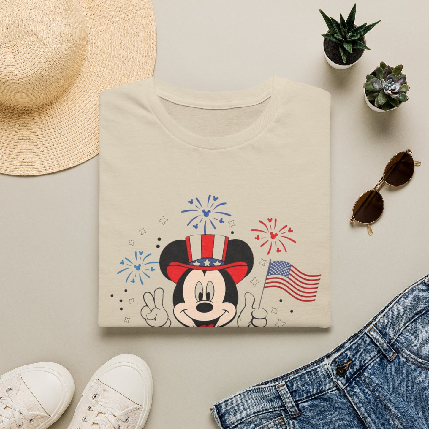 Patriotic Mickey USA T-Shirt — Fourth of July Fireworks Tee