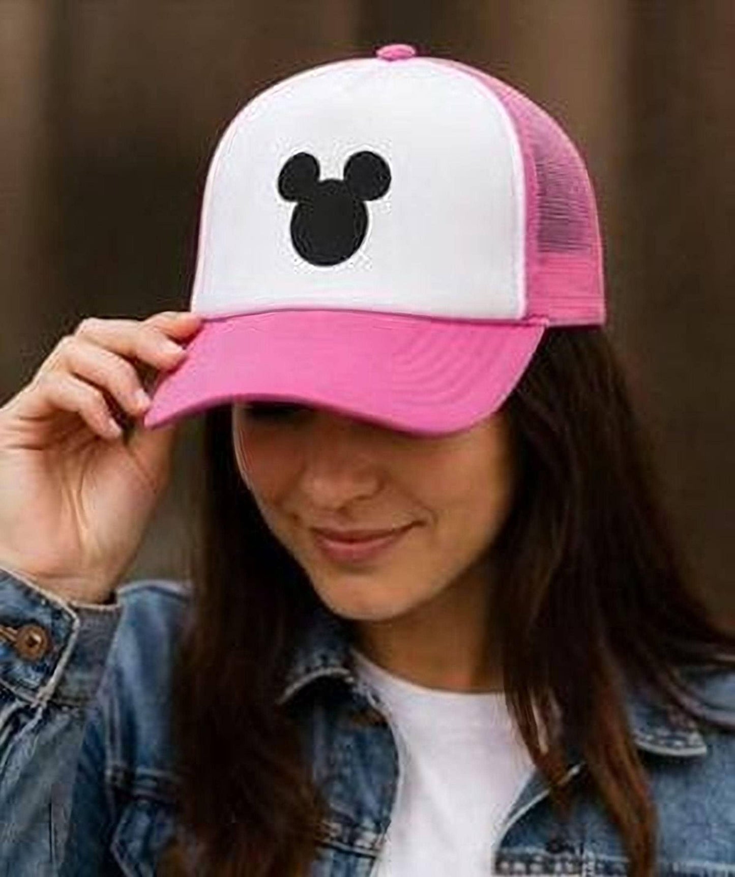 Mouse Silhouette Trucker | Black White Minimalist Cap