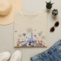 Patriotic Theme Park Characters Castle T-Shirt — Fireworks Celebration Tee
