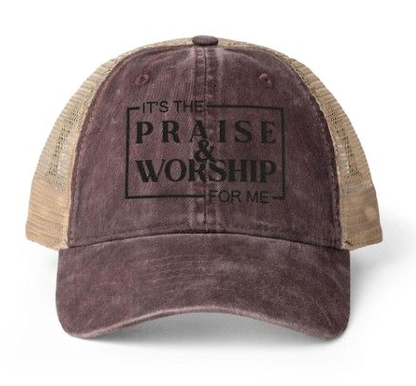 It's Praise and Worship | Women's Washed Mesh-Back Cap