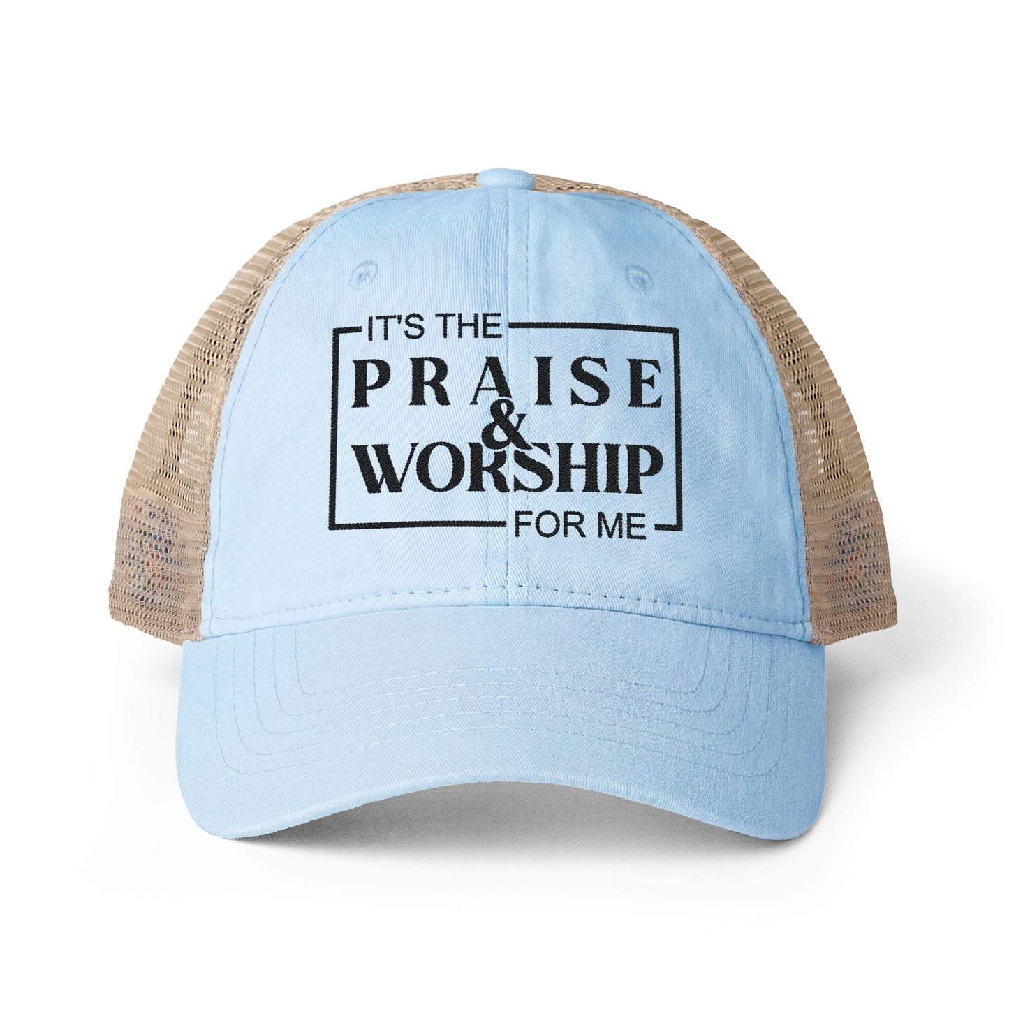 It's Praise and Worship | Women's Washed Mesh-Back Cap