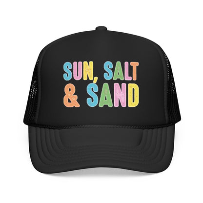 Sun, Salt & Sand Trucker Hat — Colorful Beach Foam Cap