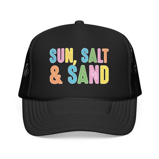 Sun, Salt & Sand Trucker Hat — Colorful Beach Foam Cap