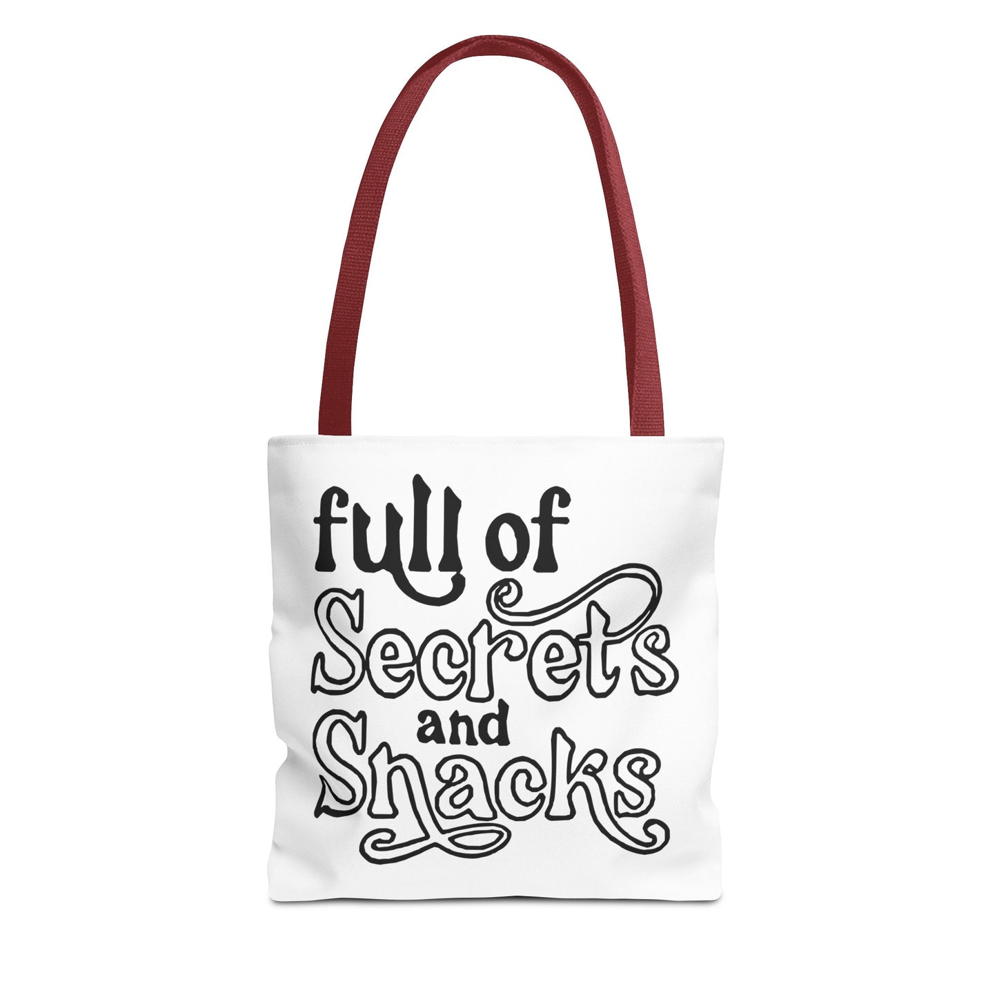 Tote Bag — "Full of Secrets and Snacks" Phrase Tote