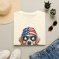 Patriotic Golden Retriever T‑Shirt — American Flag Dog Graphic Tee (4th of July)