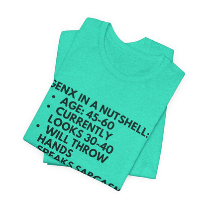 Gen X In A Nutshell Tee — Funny Vintage GenX Humor T-Shirt