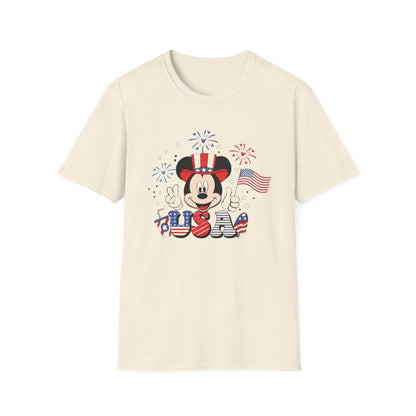 Patriotic Mickey USA T-Shirt — Fourth of July Fireworks Tee