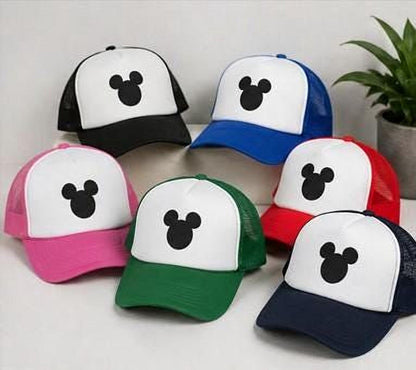 Mouse Silhouette Trucker | Black White Minimalist Cap