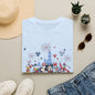 Patriotic Theme Park Characters Castle T-Shirt — Fireworks Celebration Tee