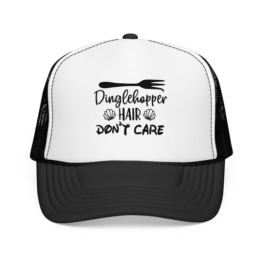 Dinglehopper Hair Don't Care; Trucker style hat