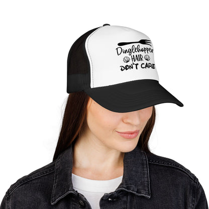 Dinglehopper Hair Don't Care; Trucker style hat