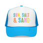 Sun, Salt & Sand Trucker Hat — Colorful Beach Foam Cap