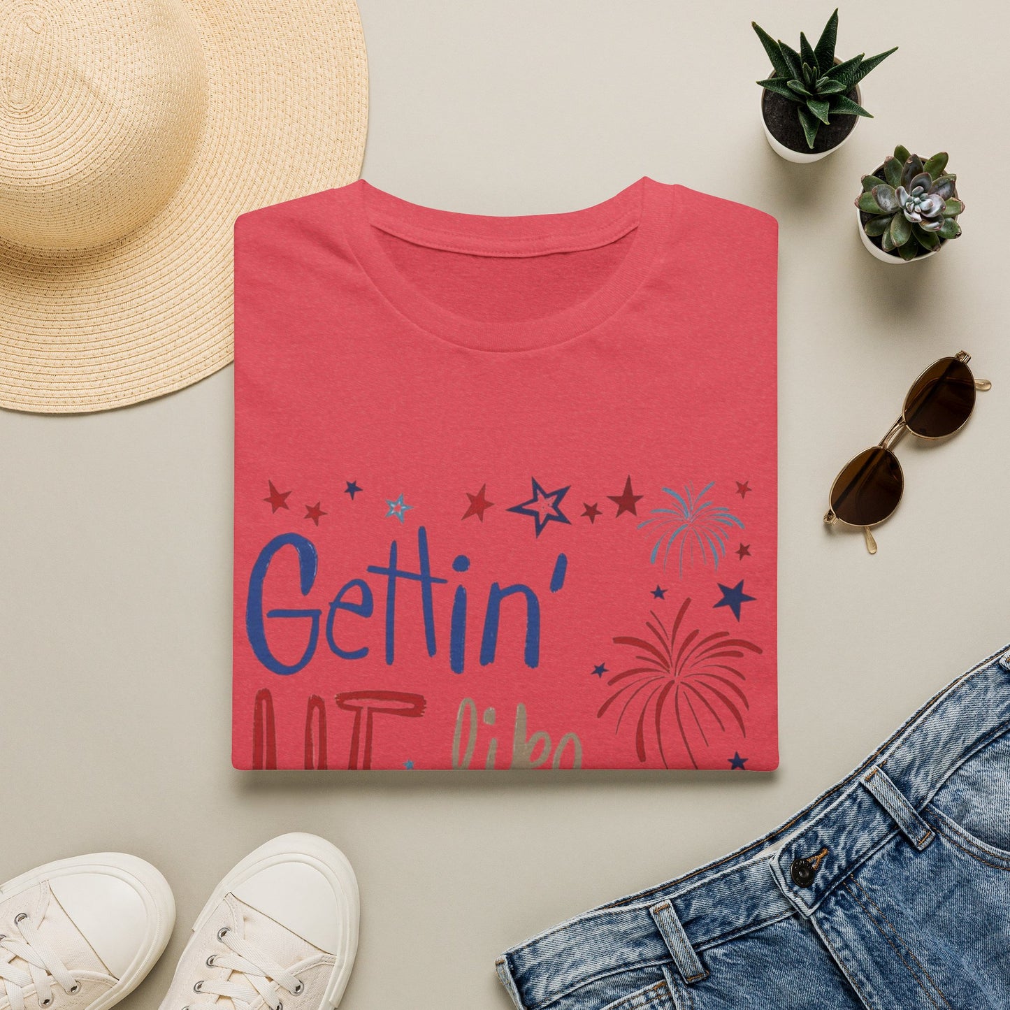 Gettin' Lit Like It's 1776 T-Shirt — Patriotic 4th of July Fireworks Tee