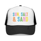 Sun, Salt & Sand Trucker Hat — Colorful Beach Foam Cap