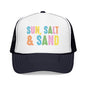 Sun, Salt & Sand Trucker Hat — Colorful Beach Foam Cap