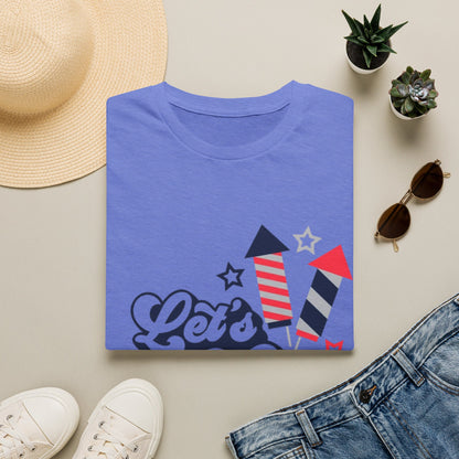Let's Get Lit Fireworks T-Shirt — 4th of July Patriotic Party Tee