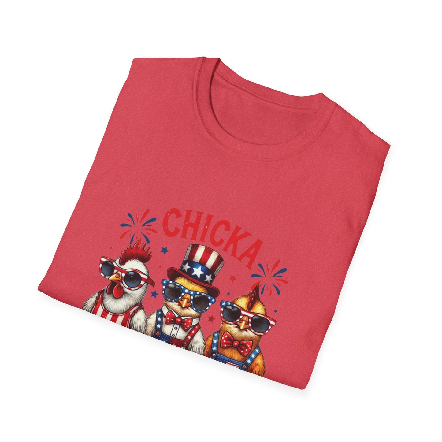 Chicka Boom Boom T-Shirt — Patriotic Trio Chickens 4th of July Tee