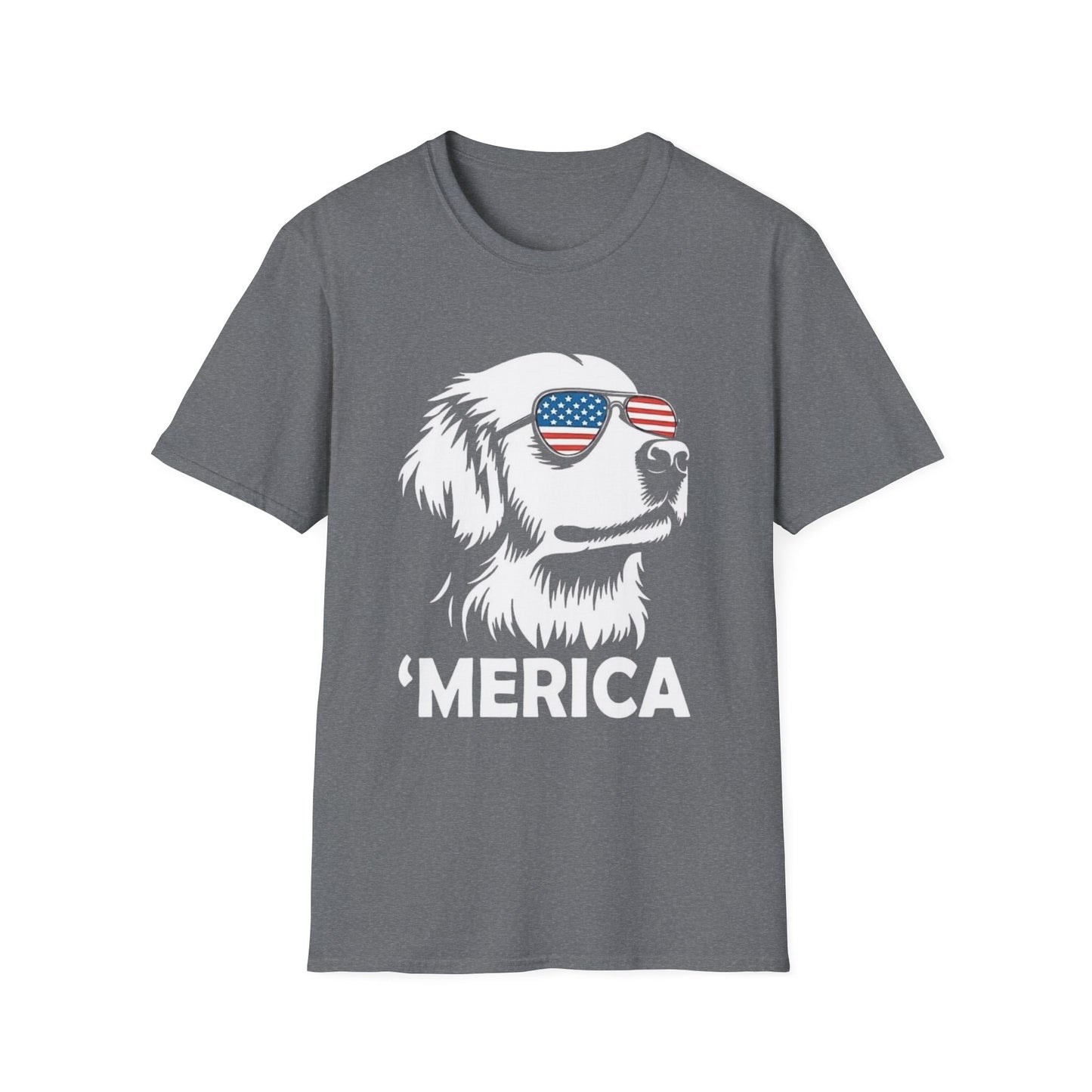 Patriotic Dog Tee — ‘Merica Sunglasses American Flag T-Shirt