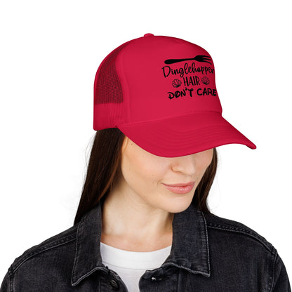 Dinglehopper Hair Don't Care; Trucker style hat
