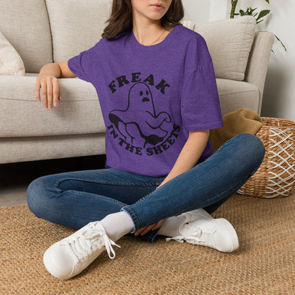 Freak in the Sheets Ghost T-Shirt — Funny Halloween Graphic Tee