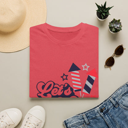 Let's Get Lit Fireworks T-Shirt — 4th of July Patriotic Party Tee