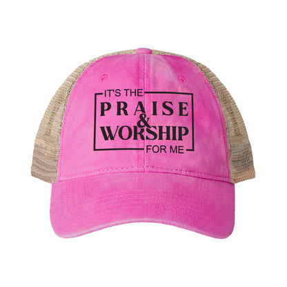 It's Praise and Worship | Women's Washed Mesh-Back Cap