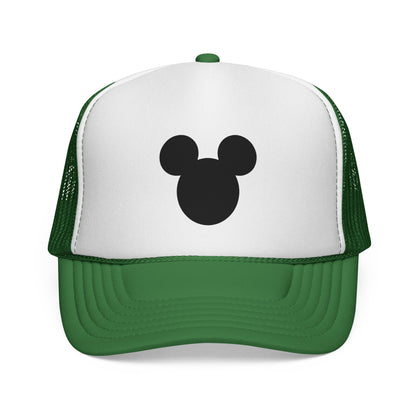 Mouse Silhouette Trucker | Black White Minimalist Cap